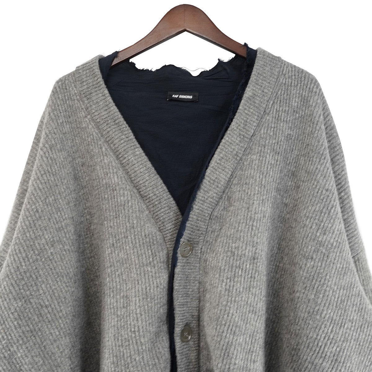 21AW Layered Cardigan バックロゴパッチレイヤード オーバーサイズ ニット カーディガン