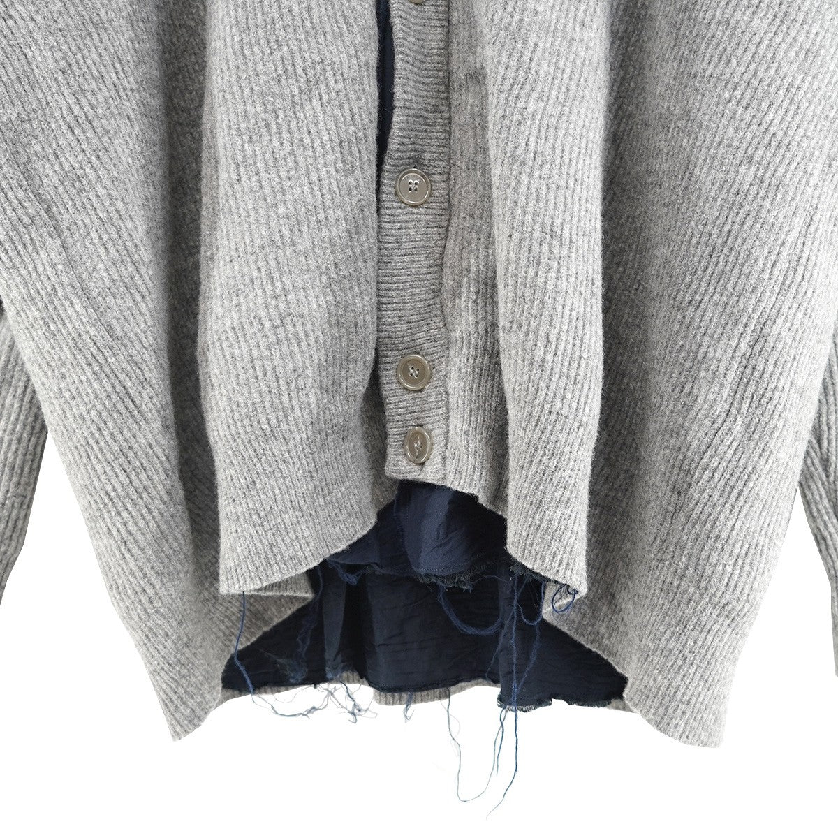 21AW Layered Cardigan バックロゴパッチレイヤード オーバーサイズ ニット カーディガン