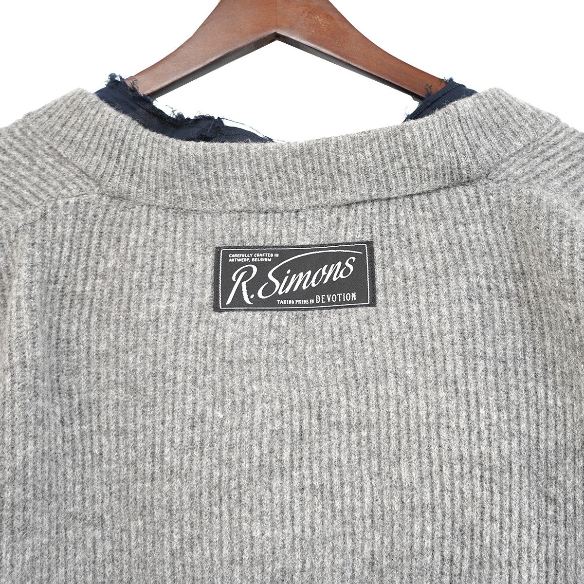 21AW Layered Cardigan バックロゴパッチレイヤード オーバーサイズ ニット カーディガン