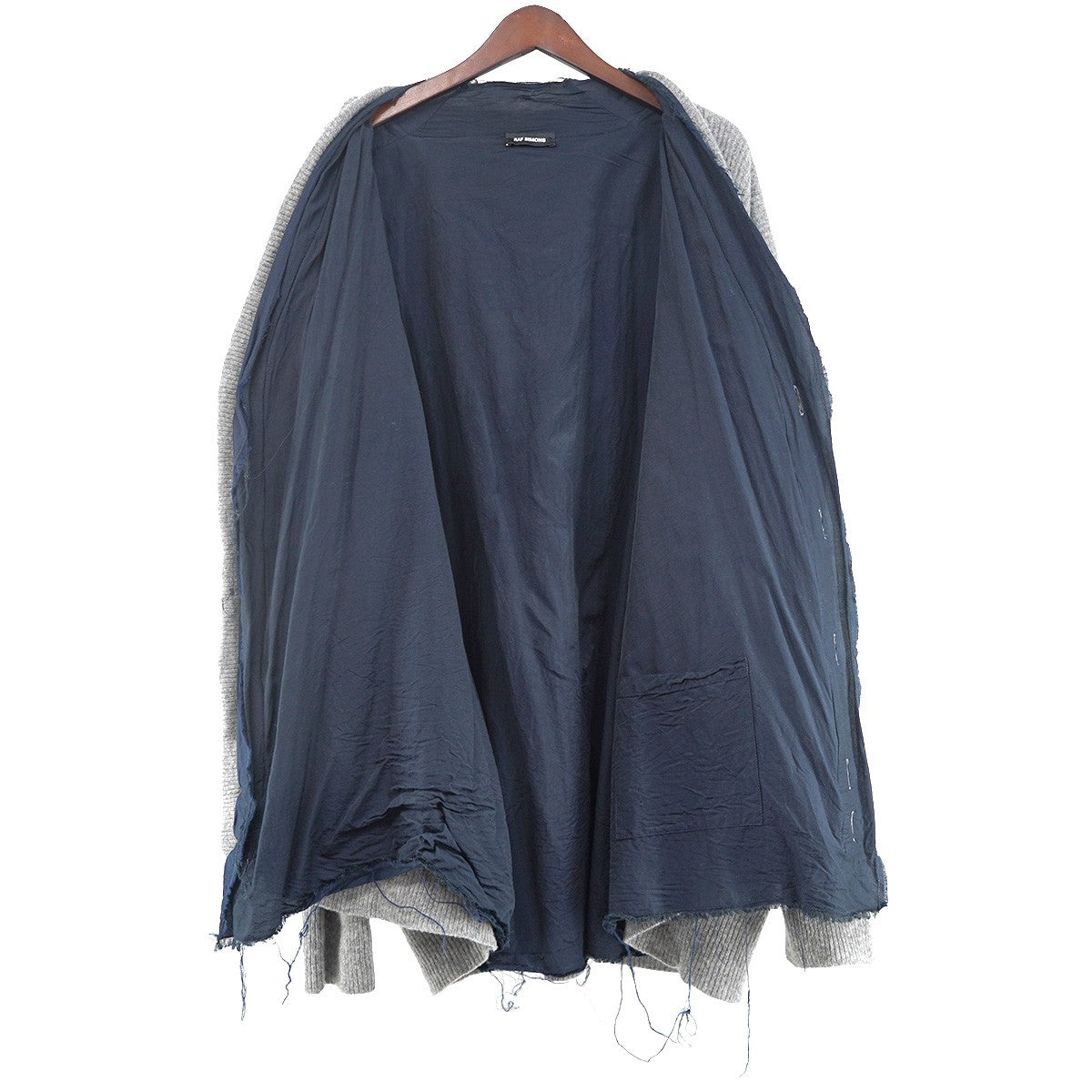 21AW Layered Cardigan バックロゴパッチレイヤード オーバーサイズ ニット カーディガン