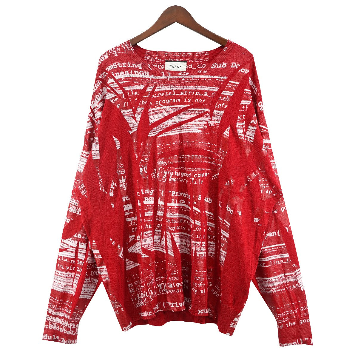 19AW DIGITAL GLITCH CREW NECK KNITカシミヤシルク 転写プリント クルーネック ニット セーター