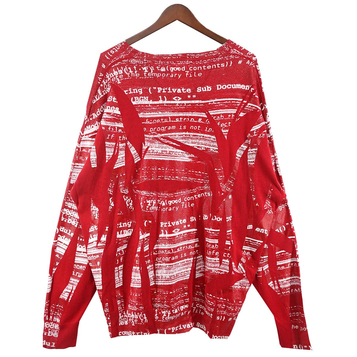 19AW DIGITAL GLITCH CREW NECK KNITカシミヤシルク 転写プリント クルーネック ニット セーター