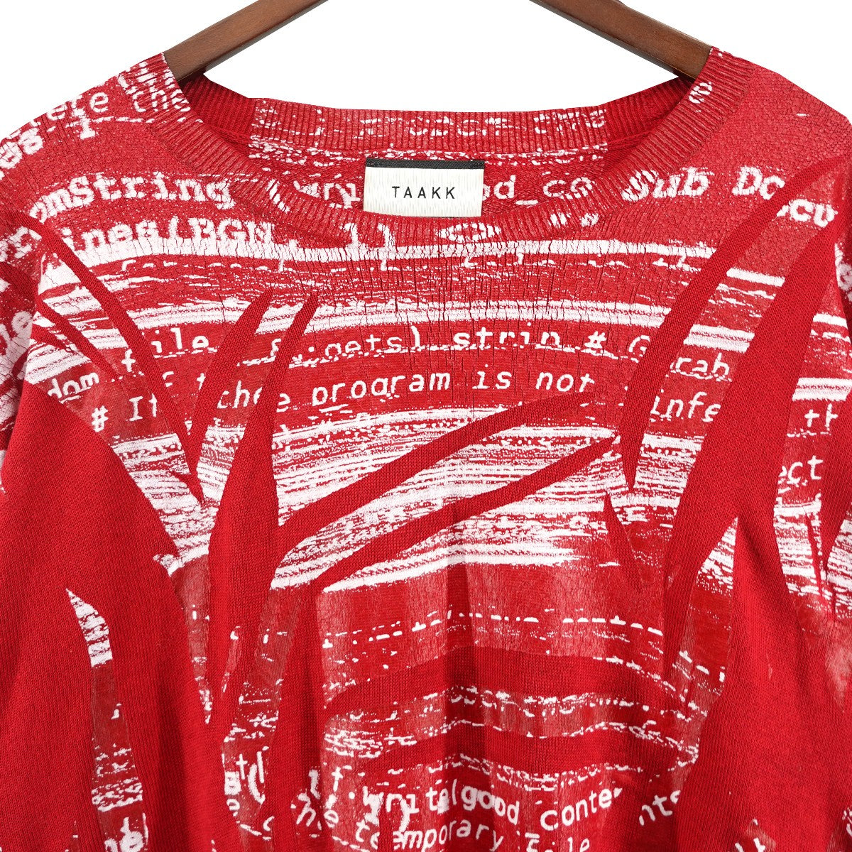 19AW DIGITAL GLITCH CREW NECK KNITカシミヤシルク 転写プリント クルーネック ニット セーター