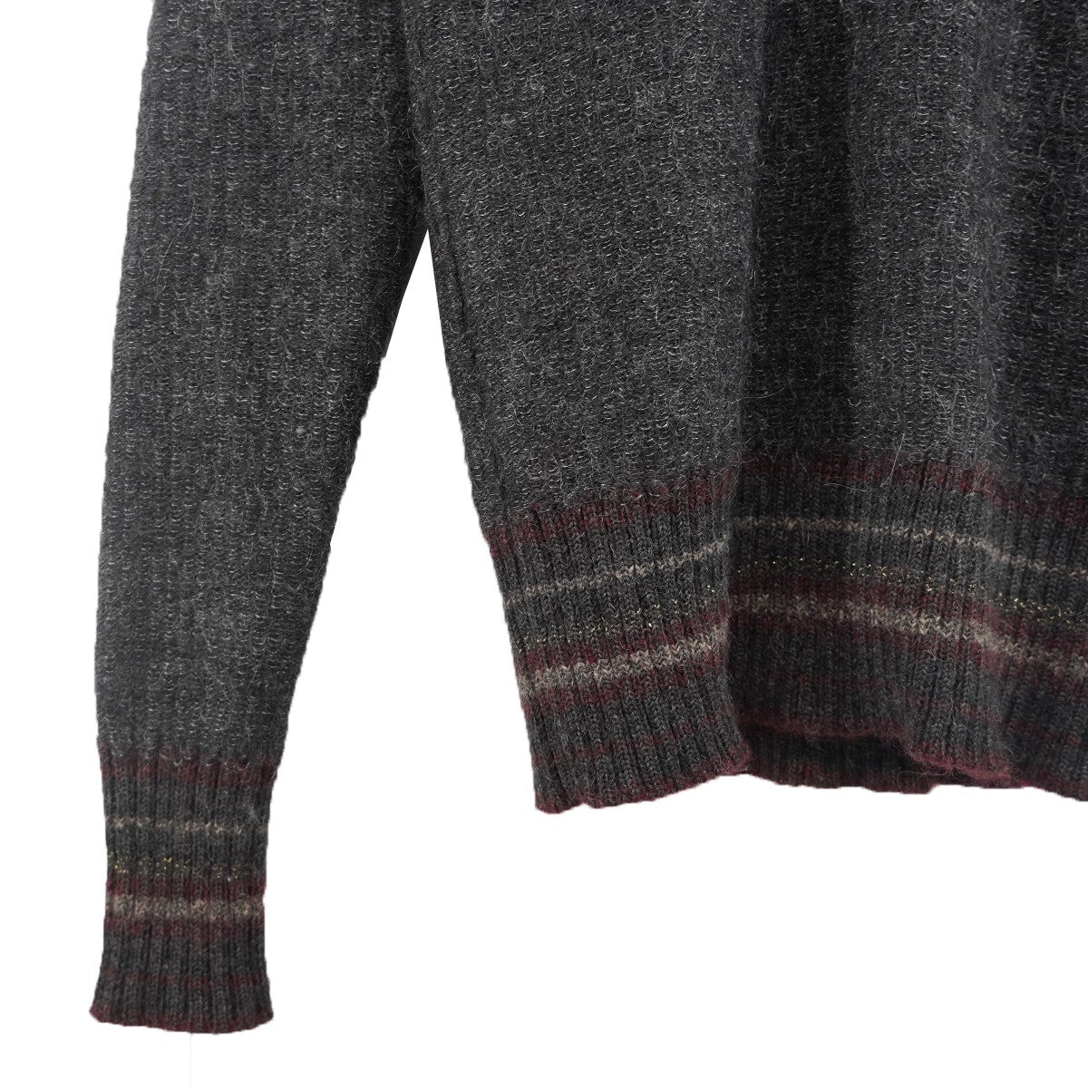 16AW キッドモヘア アルパカ混 チルデン Vネック ニット セーター