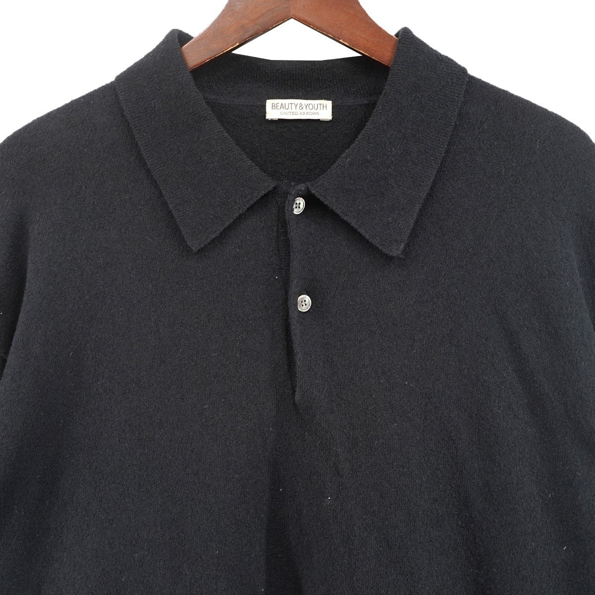 BEAUTY＆YOUTH UNITED ARROWS リングコットン 2ボタン ポロニット 古着・中古-2枚目のアイテム画像