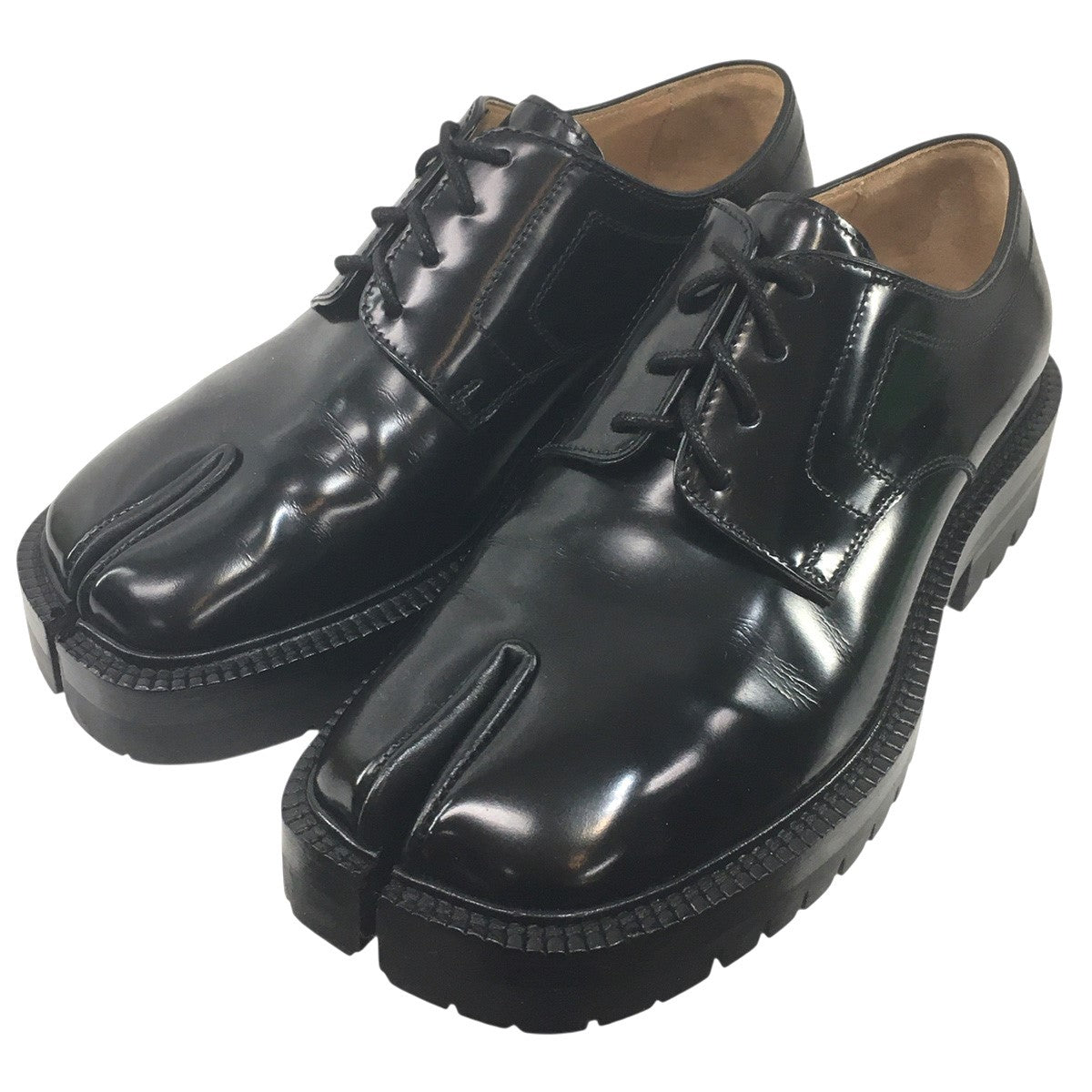 Maison Margiela 22 TABI タビ クリートソール レースアップ レザー シューズ 靴 古着・中古-2枚目のアイテム画像