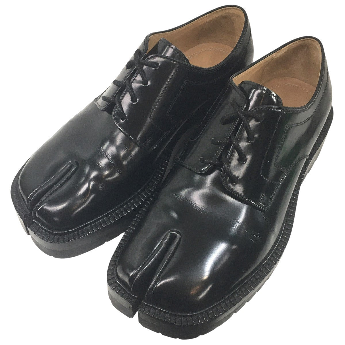 Maison Margiela 22 TABI タビ クリートソール レースアップ レザー シューズ 靴 古着・中古-3枚目のアイテム画像