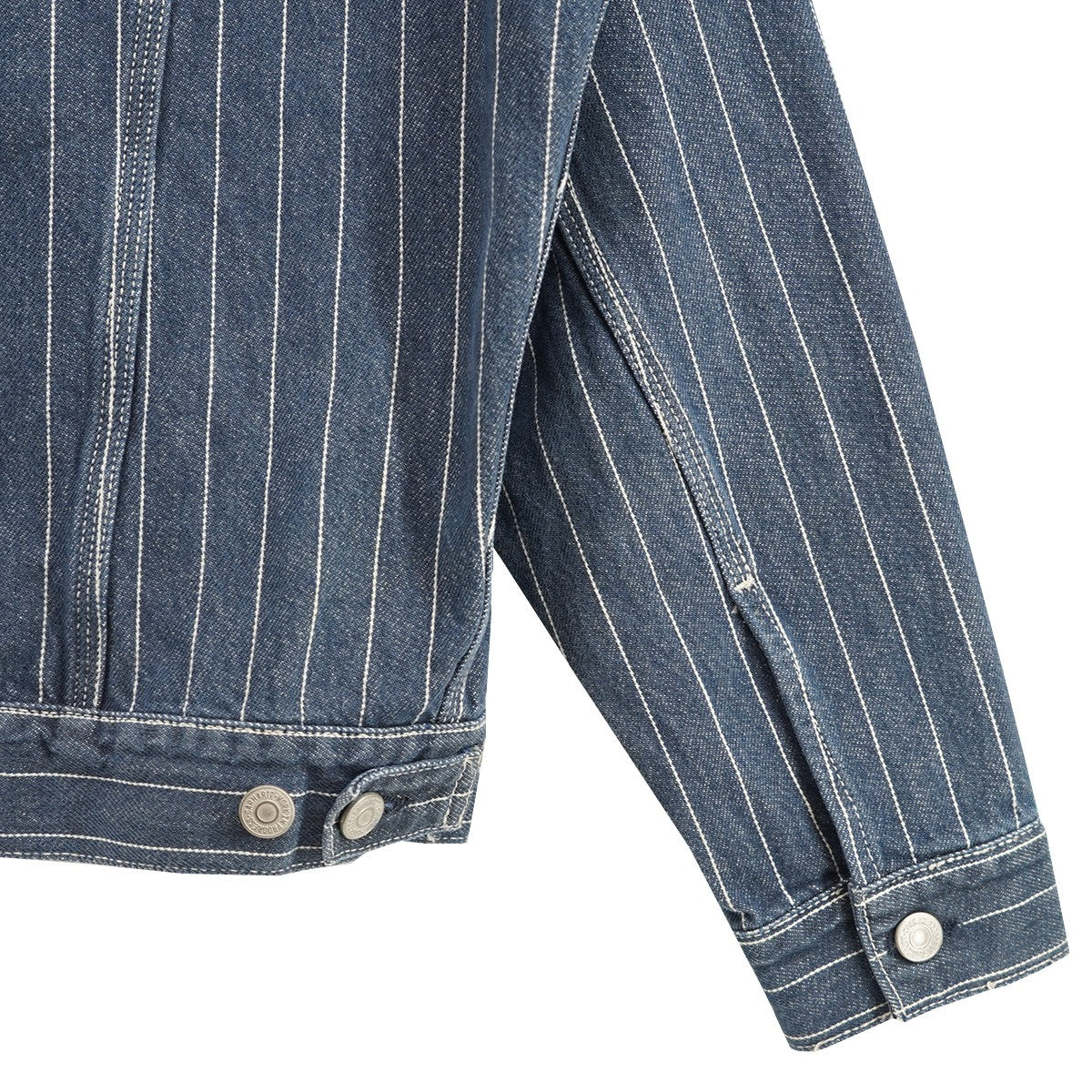 CARHARTT WIP ORLEAN JACKET オルレアンストライプ デニム トラッカー ジャケット 古着・中古-7枚目のアイテム画像