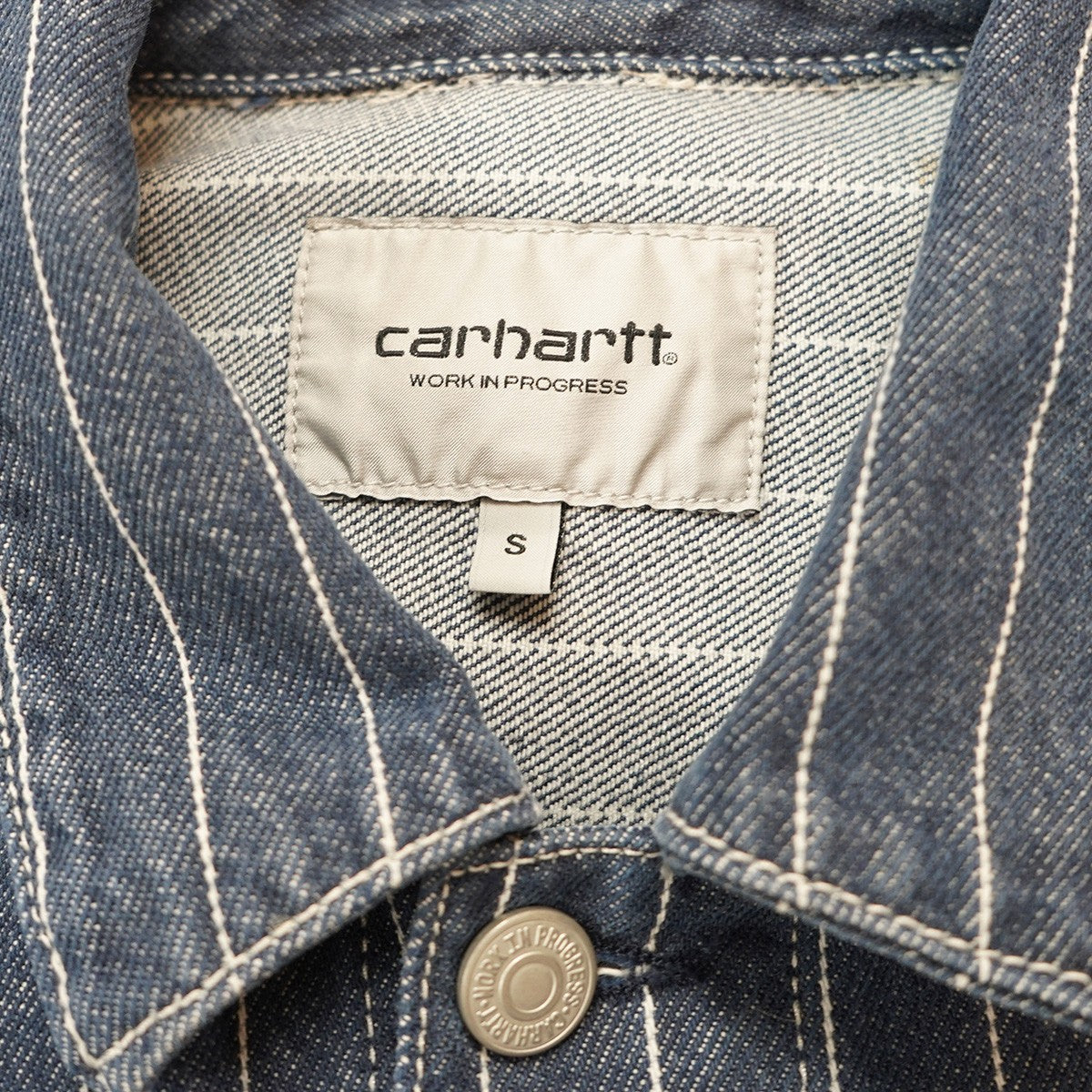 CARHARTT WIP ORLEAN JACKET オルレアンストライプ デニム トラッカー ジャケット 古着・中古-8枚目のアイテム画像