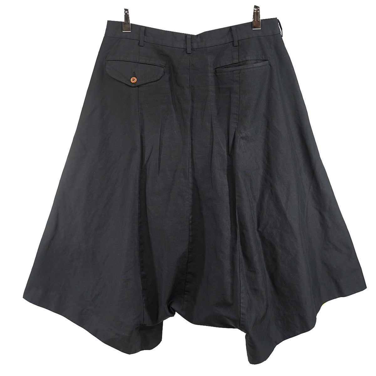 16SS BROKEN TAILORING期ポリ縮 袴 ハカマ ワイド ショートパンツ ショーツ ハーフパンツ