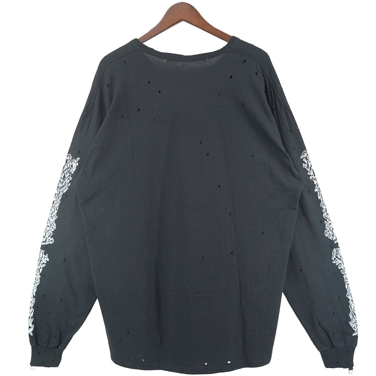 23SS BONE DISTRESSED L／S TEE Vintage ヴィンテージ ダメージ 加工ボーン 骨 グラフィック 袖リング ロンT ロングスリーブ  長袖Tシャツ