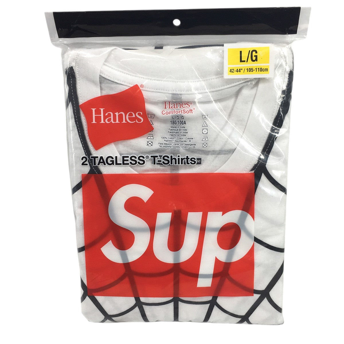26SS Hanes Spider-Man Tagless Tees (2 Pack)スパイダーマン ロゴ タグレス Tシャツ 2枚セット