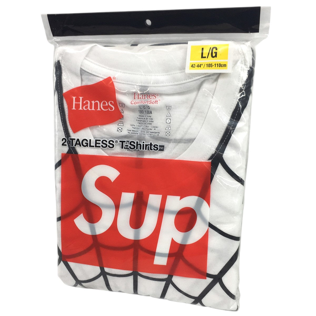 26SS Hanes Spider-Man Tagless Tees (2 Pack)スパイダーマン ロゴ タグレス Tシャツ 2枚セット