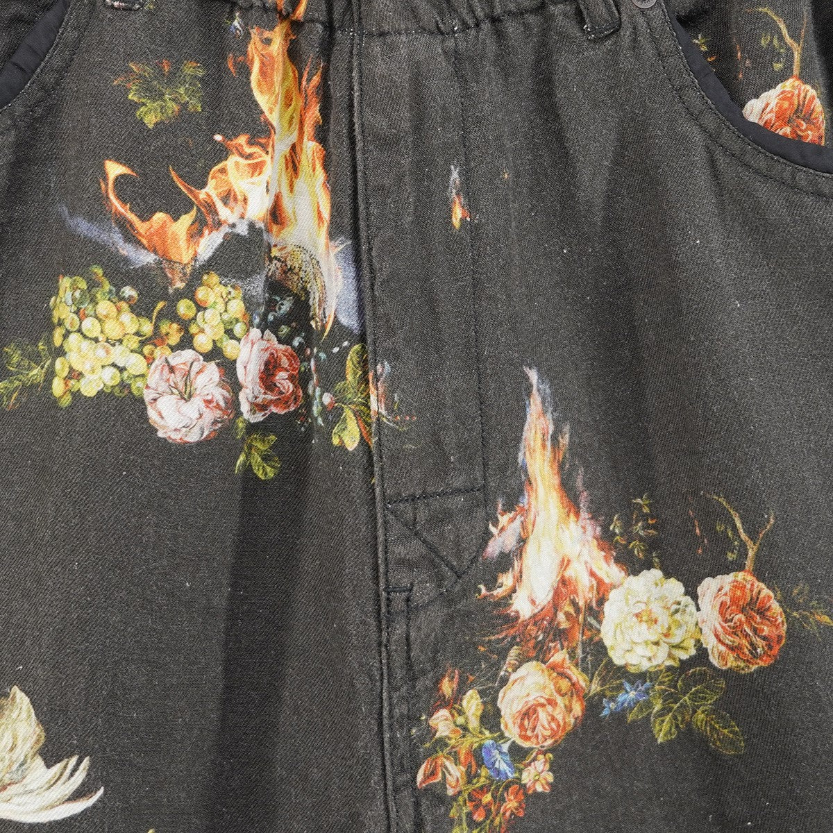 26SS All-over print linen easy shortsEMMA総柄 リネンイージーショーツ ハーフパンツ