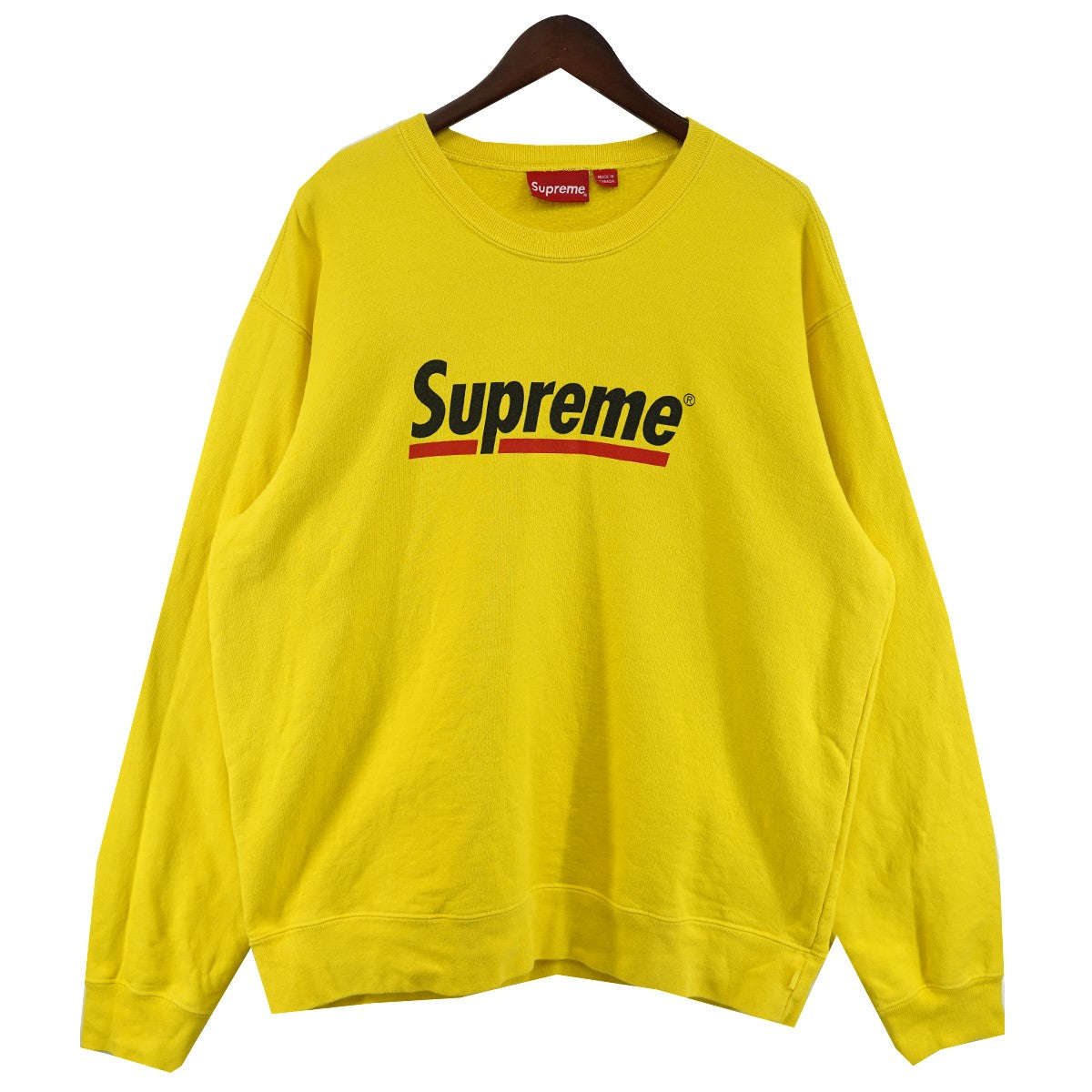 Supreme 20SS Underline Crewneckアンダーライン ロゴ クルーネック スウェット トレーナー 古着・中古-1枚目のアイテム画像