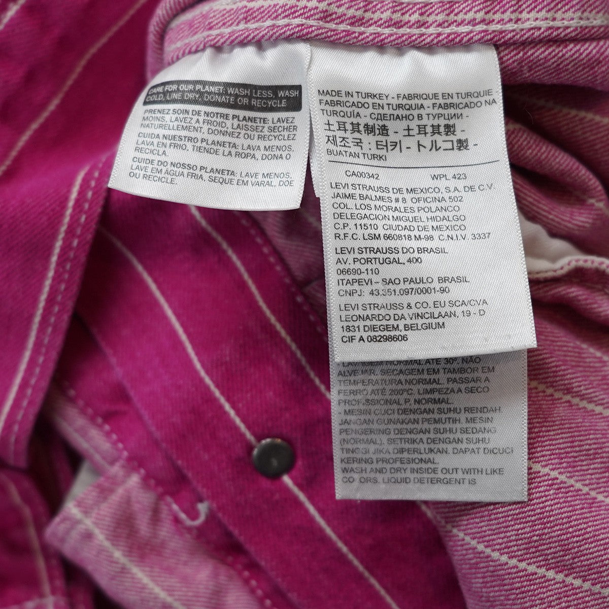 18SS Levi’s Pinstripe Trucker Jacketコラボ ピンストライプ デニム トラッカー ジャケット