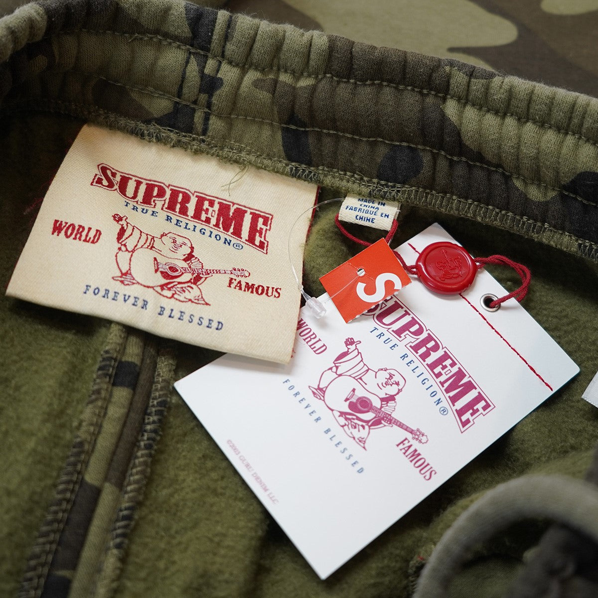 25AW True Religion Sweatpant Woodland Camoコラボ ウォッシュ加工 ロゴ イージー スウェットパンツ