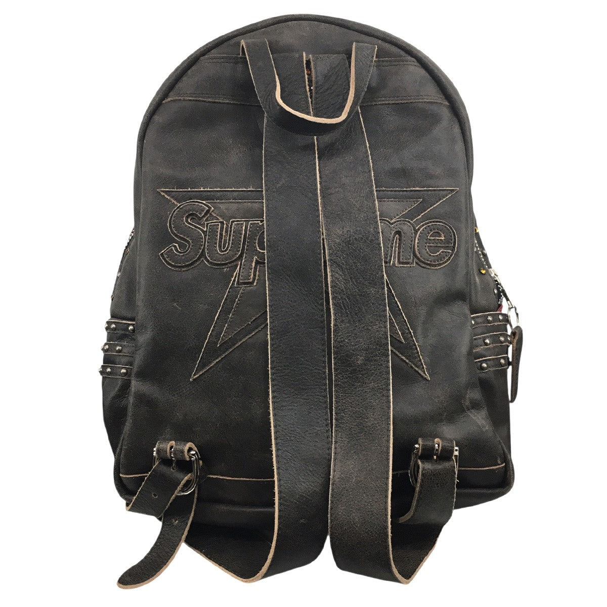 25AW B．B． Simon Vanson Leathers Backpack トリプルコラボ Vintage ヴィンテージ加工ロゴ バンソン レザーズ バックパック レザー リュック 鞄