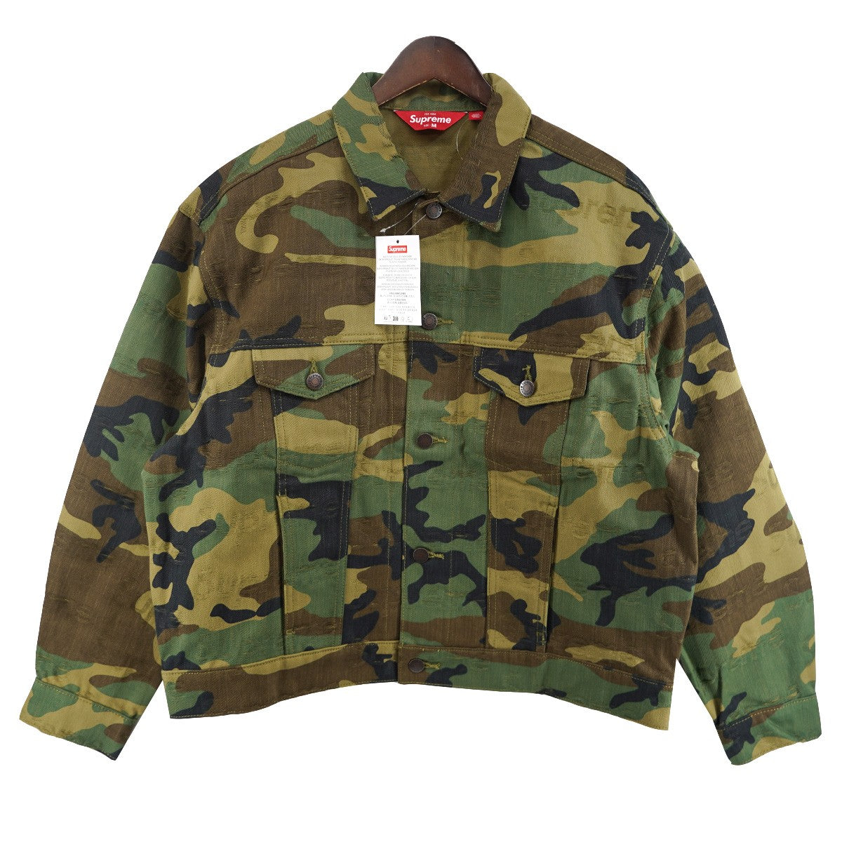 25AW Jacquard Logos Denim Trucker Jacket Woodland Camoロゴ ジャカード ロゴ デニム トラッカー ジャケット