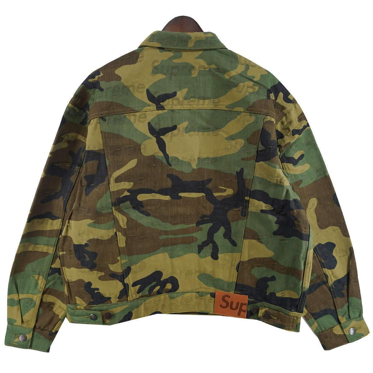 25AW Jacquard Logos Denim Trucker Jacket Woodland Camoロゴ ジャカード ロゴ デニム トラッカー ジャケット