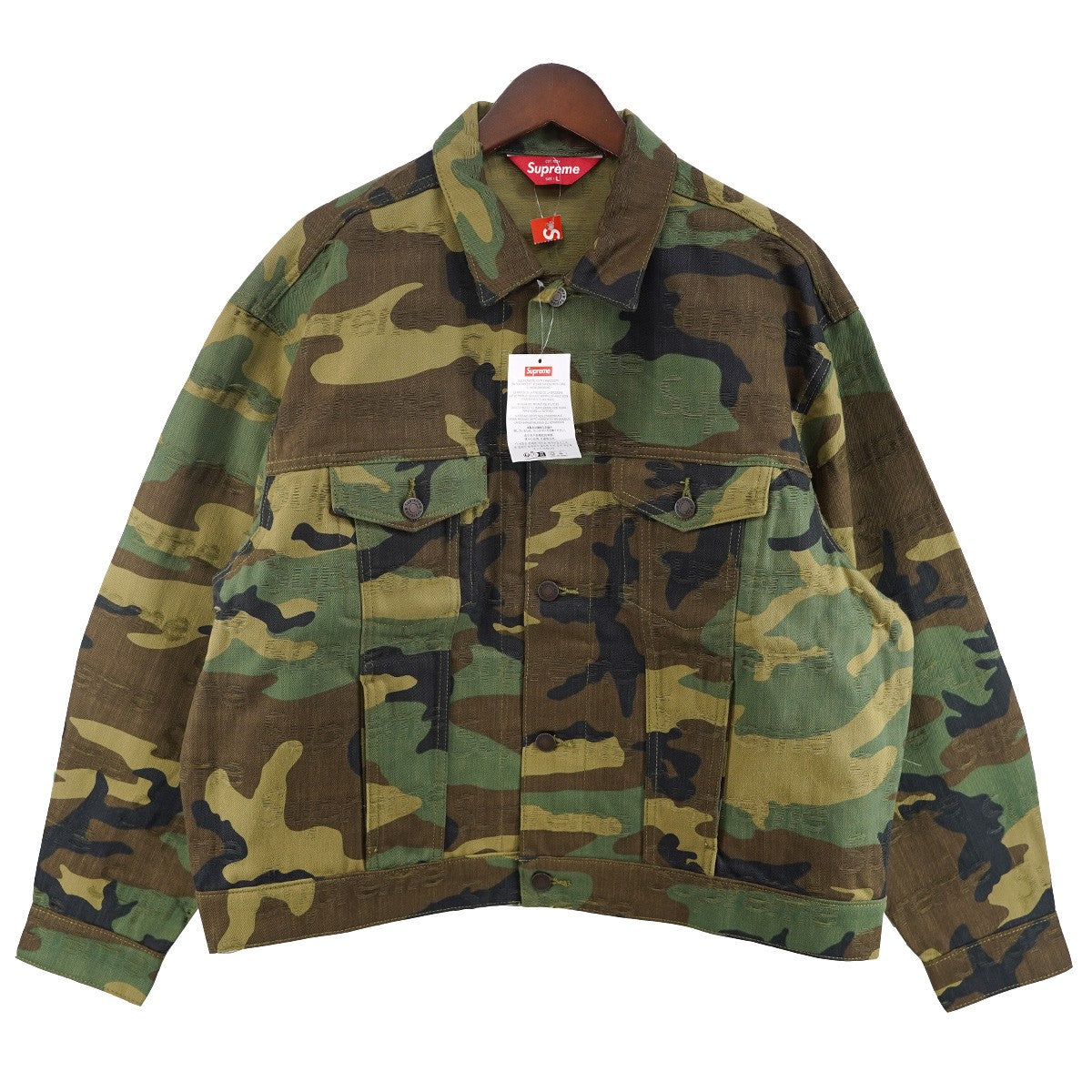 25AW Jacquard Logos Denim Trucker Jacket Woodland Camoジャカード ロゴ デニム トラッカー ジャケット