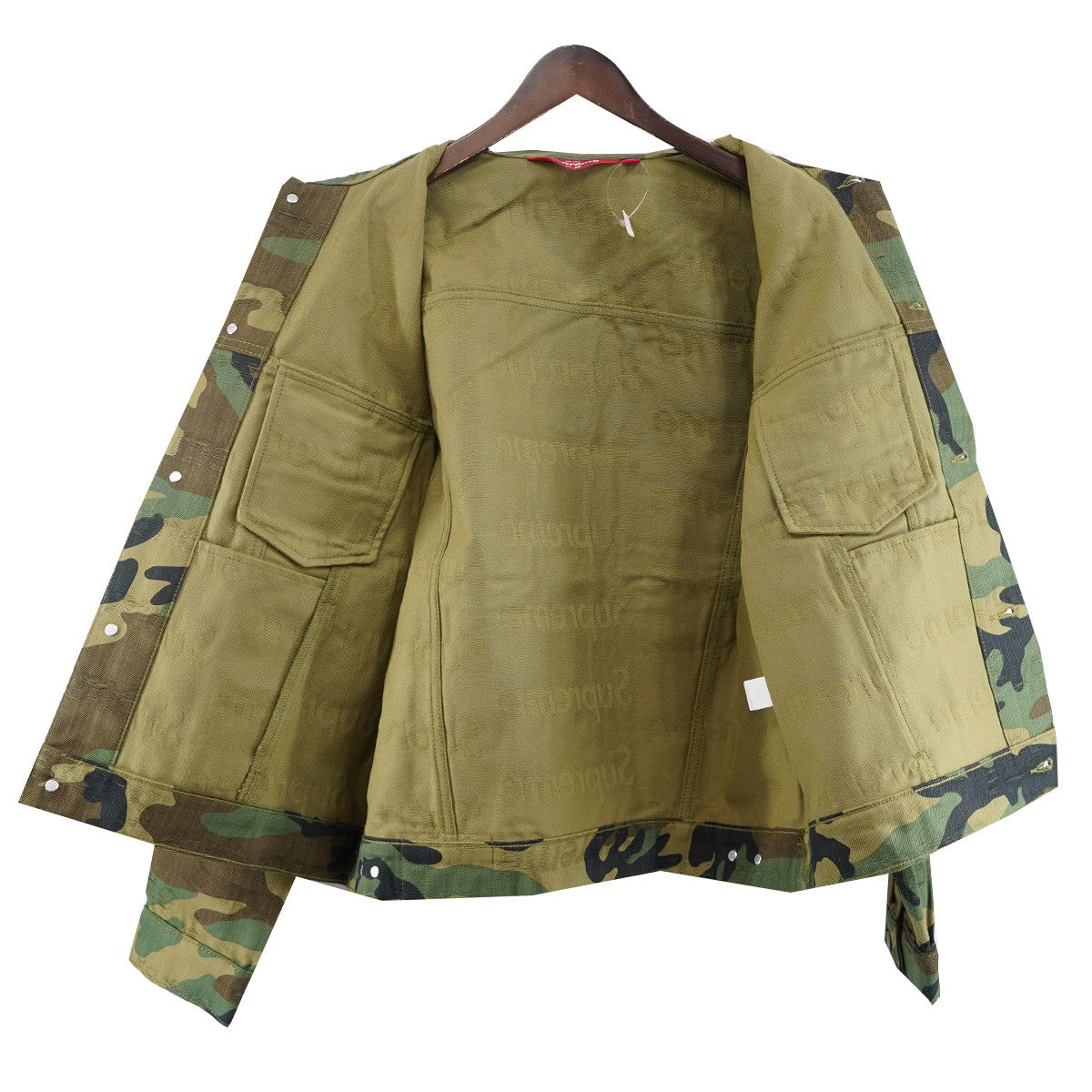 25AW Jacquard Logos Denim Trucker Jacket Woodland Camoジャカード ロゴ デニム トラッカー ジャケット