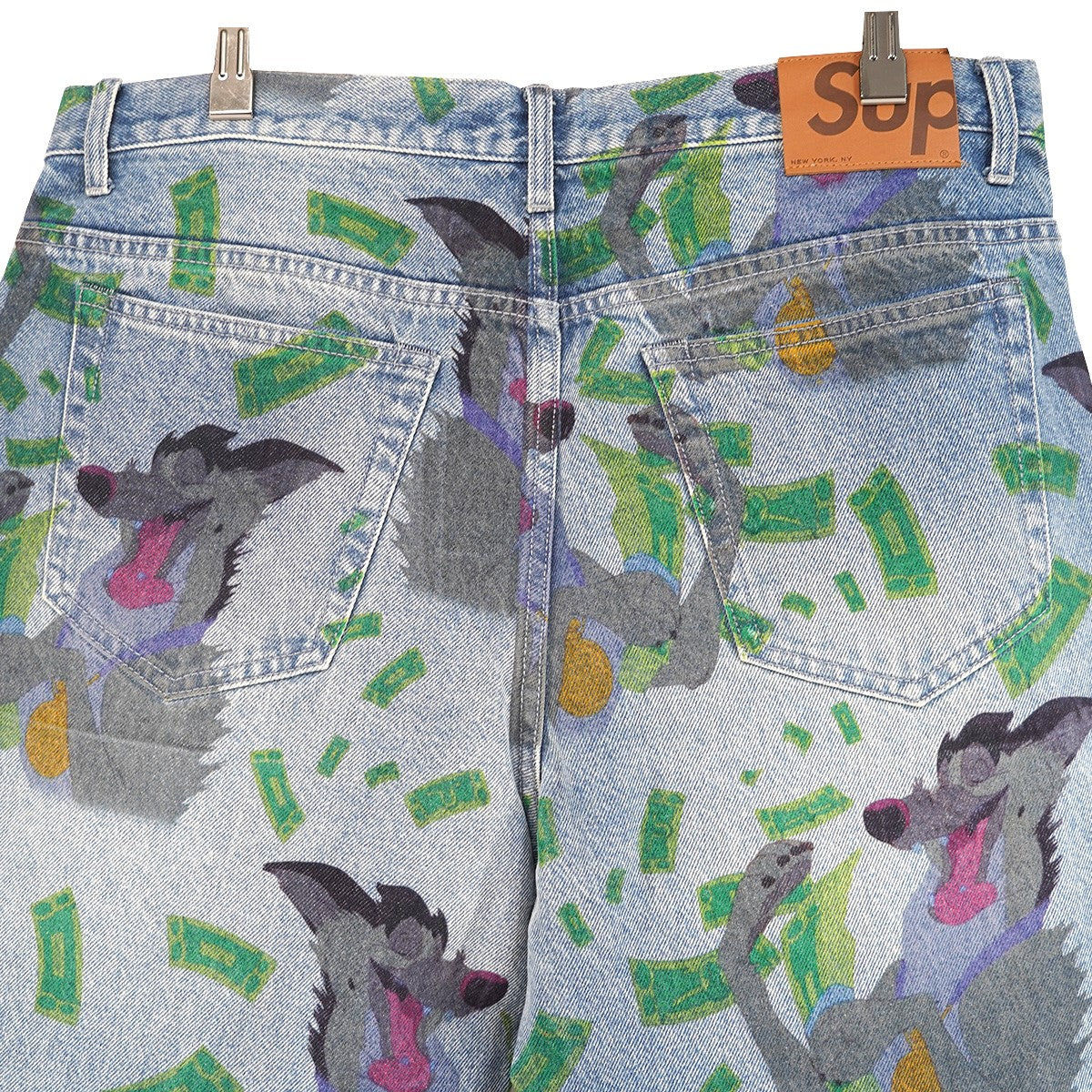 25AW All Dogs Go To Heaven Loose Fit Jean ウォッシュド加工チャーリー・B・バーキン 総柄 オールオーバープリント ルーズフィット ジーンズ デニム パンツ