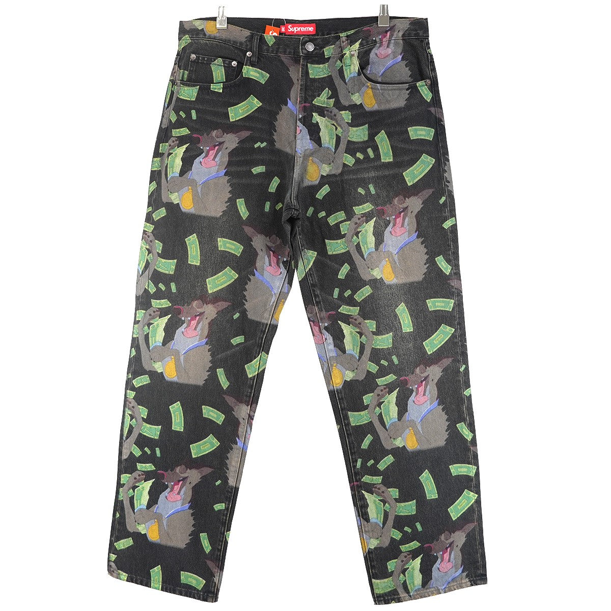 25AW All Dogs Go To Heaven Loose Fit Jean ウォッシュド 加工チャーリー・B・バーキン 総柄 オールオーバープリント ルーズフィット ジーンズ デニム パンツ