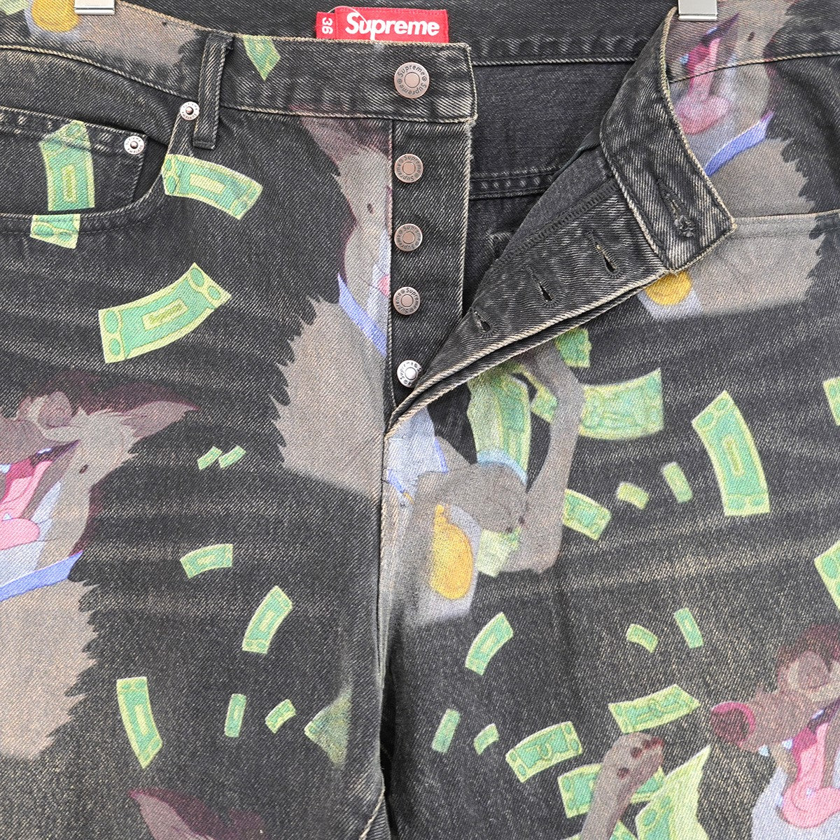 25AW All Dogs Go To Heaven Loose Fit Jean ウォッシュド 加工チャーリー・B・バーキン 総柄 オールオーバープリント ルーズフィット ジーンズ デニム パンツ