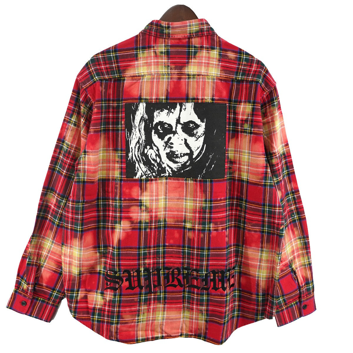 25AW The Exorcist Flannel Shirt  楳図かずおリーガン・マクニールエクソシスト フランネル ブリーチ加工 チェック ロゴ シャツ