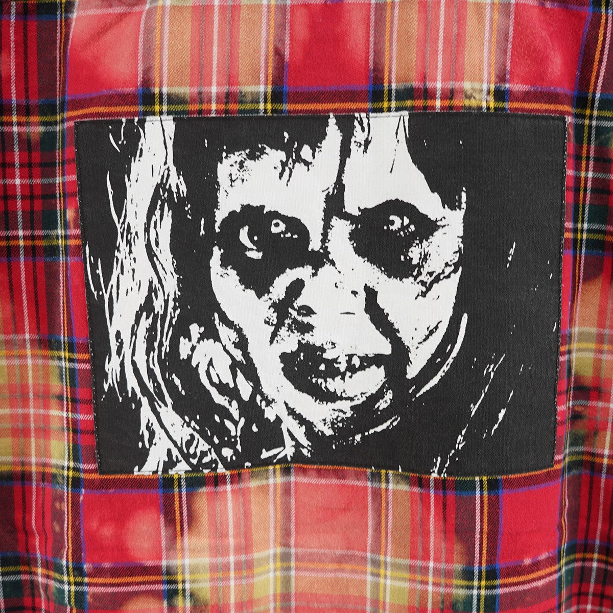 25AW The Exorcist Flannel Shirt  楳図かずおリーガン・マクニールエクソシスト フランネル ブリーチ加工 チェック ロゴ シャツ