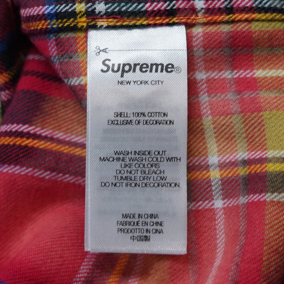 25AW The Exorcist Flannel Shirt  楳図かずおリーガン・マクニールエクソシスト フランネル ブリーチ加工 チェック ロゴ シャツ