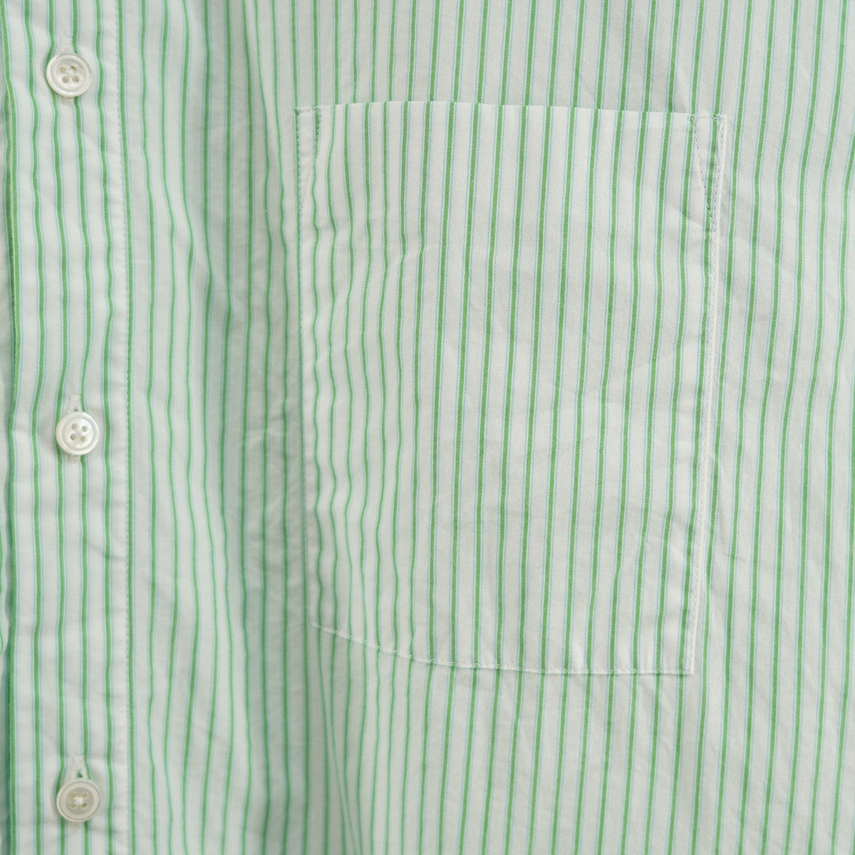 × Salvatore Piccolo HANDMADE FRINGED MAO COLLAR SHIRTハンドメイド フリンジ 加工 マオカラー ストライプシャツ