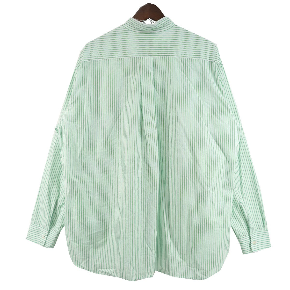 × Salvatore Piccolo HANDMADE FRINGED MAO COLLAR SHIRTハンドメイド フリンジ 加工 マオカラー ストライプシャツ