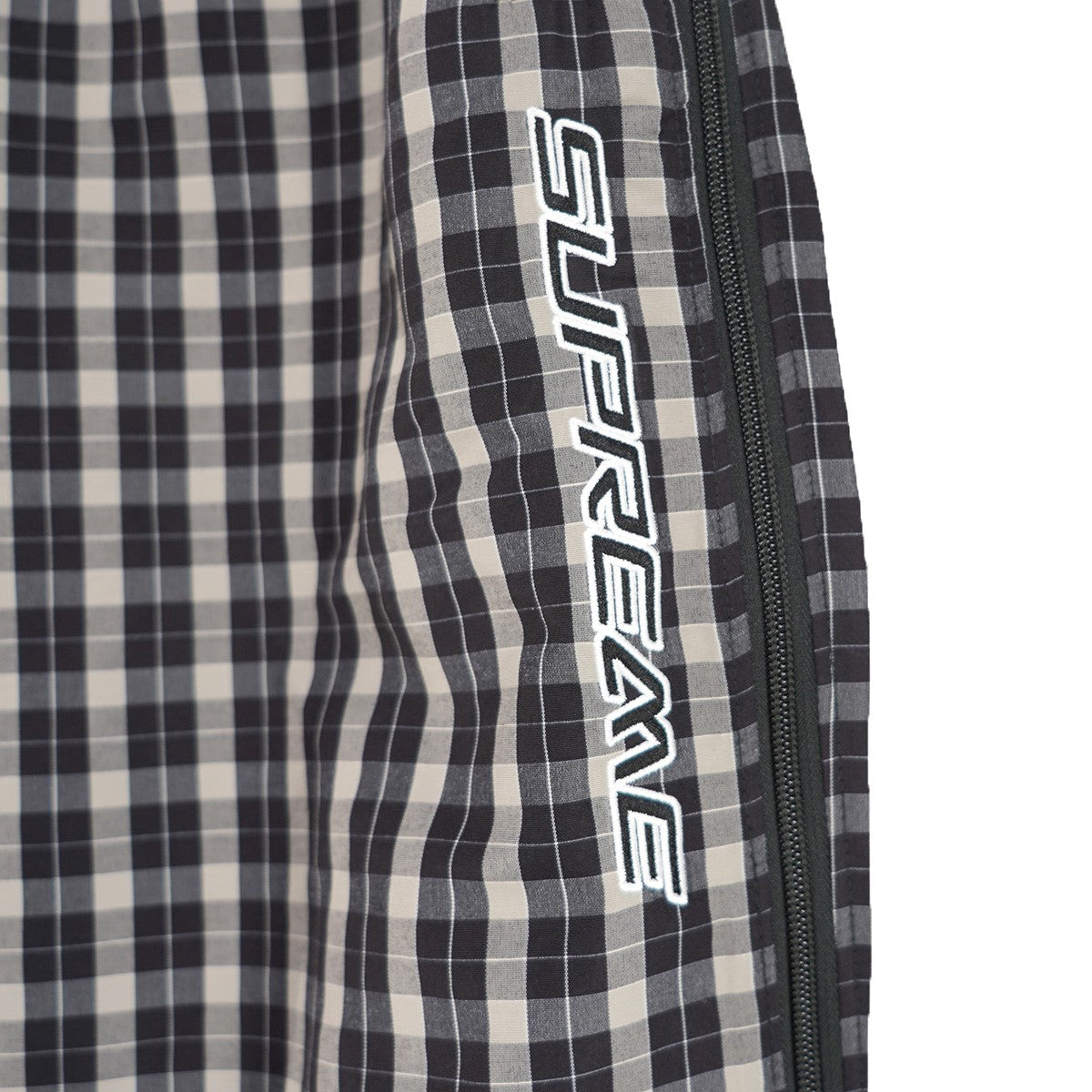 25AW Plaid Warm Up Pant サプレックス Supplex  ナイロンプレイド チェック サイド ジップ ロゴ刺繍 トラック ウォームアップ イージー パンツ