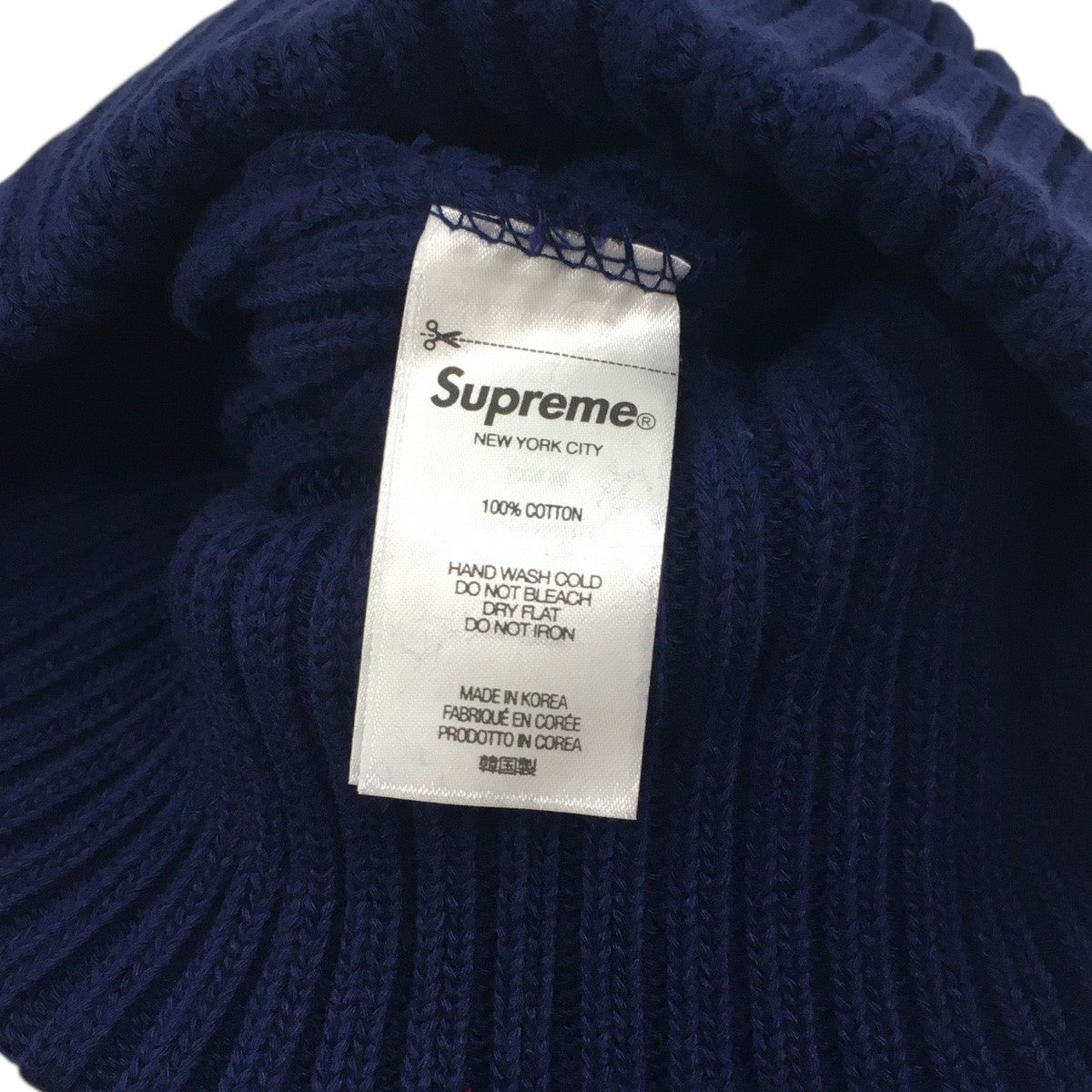 25SS Overdyed Beanieオーバーダイド 加工 スモール ボックス ロゴ ビーニー ニットキャップ