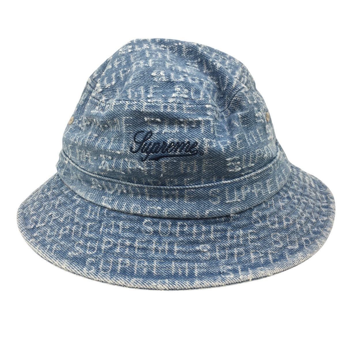 Supreme 24AW Needle Punch Denim Crusherニードル パンチ デニム クラッシャー ロゴ ハット 帽子 古着・中古-2枚目のアイテム画像