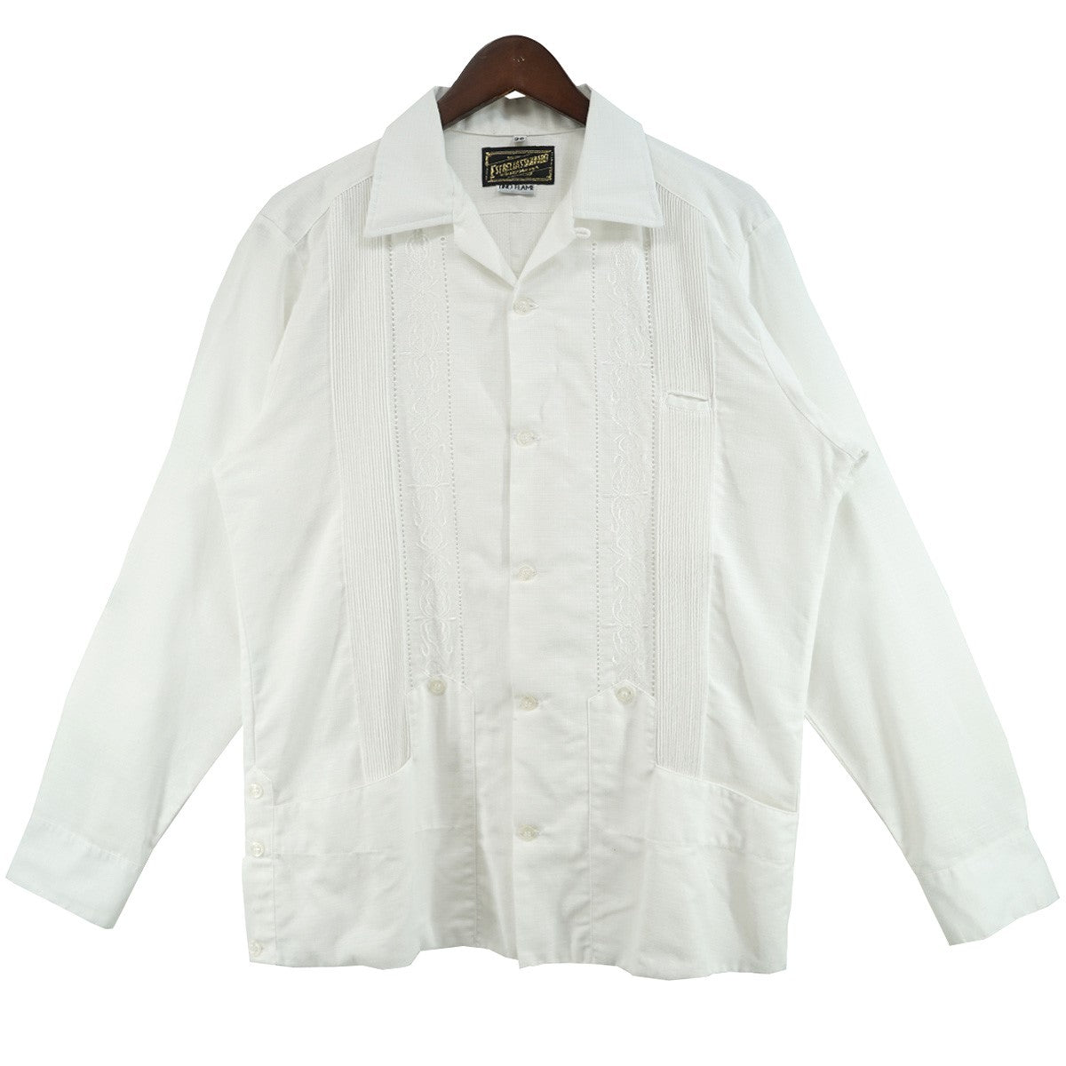 L／S GUAYABERA REJILLADA レヒラーダグァジャベーラ 刺繍 4パッチポケット 長袖 ロングスリーブ キューバ シャツ