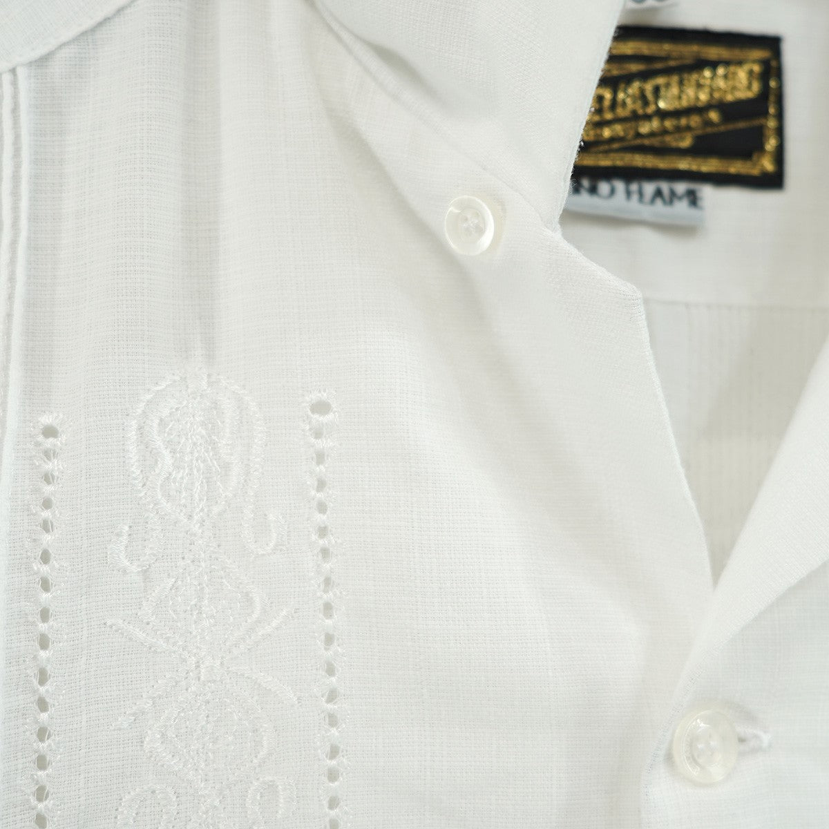 L／S GUAYABERA REJILLADA レヒラーダグァジャベーラ 刺繍 4パッチポケット 長袖 ロングスリーブ キューバ シャツ