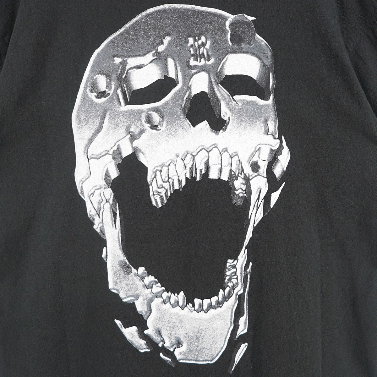 REVENGE 23SS Bullet T-shirt ヘヴィメタル調 バレット 弾痕 ロゴグラフィック スカル バック プリント オーバーサイズ ボックスシルエット 半袖 Tシャツ 古着・中古-4枚目のアイテム画像