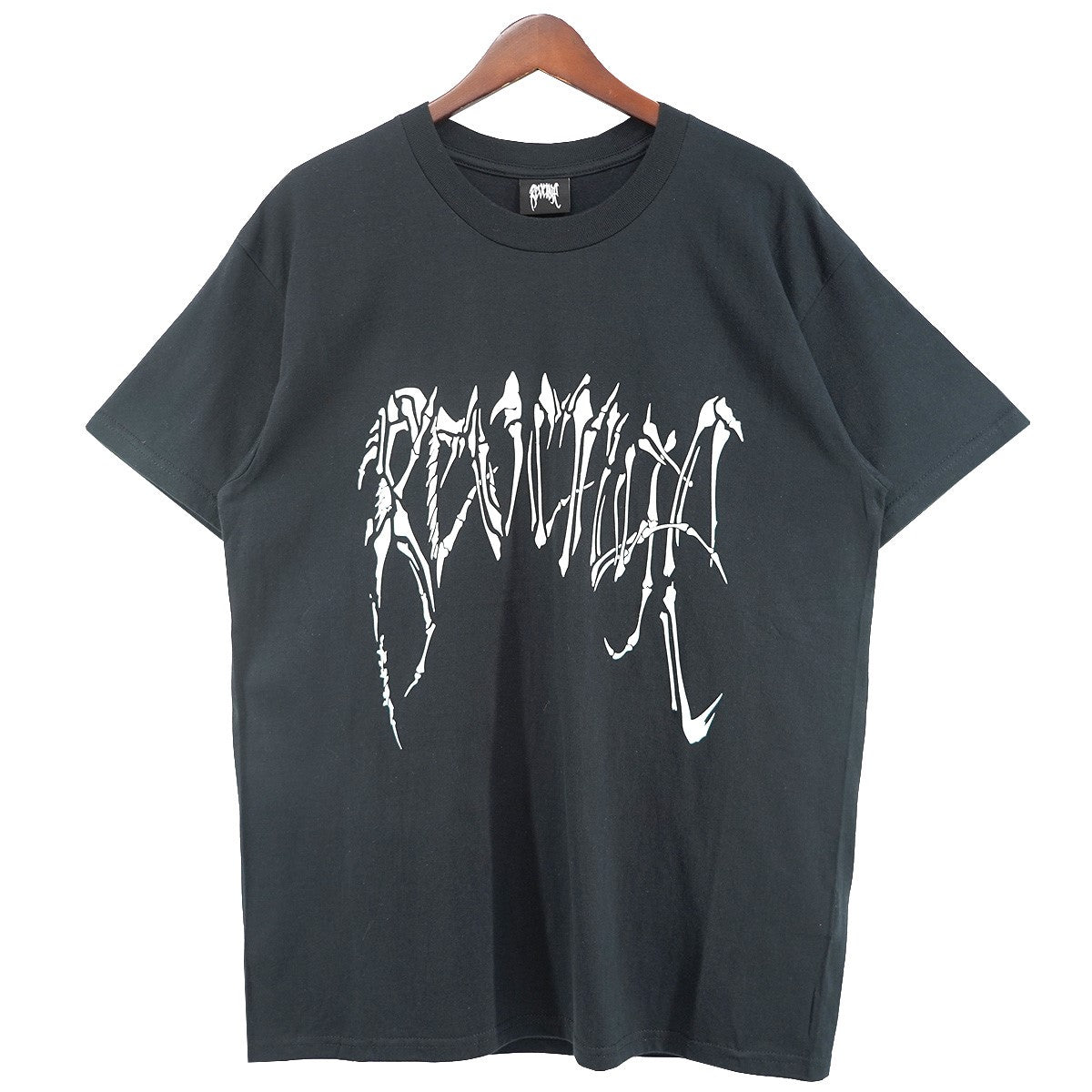 23SS Bones T-shirt ガーメントダイ 製品染め 加工 ボーン 骨 ロゴグラフィック スカル バック プリント オーバーサイズ ボックスシルエット 半袖 Tシャツ