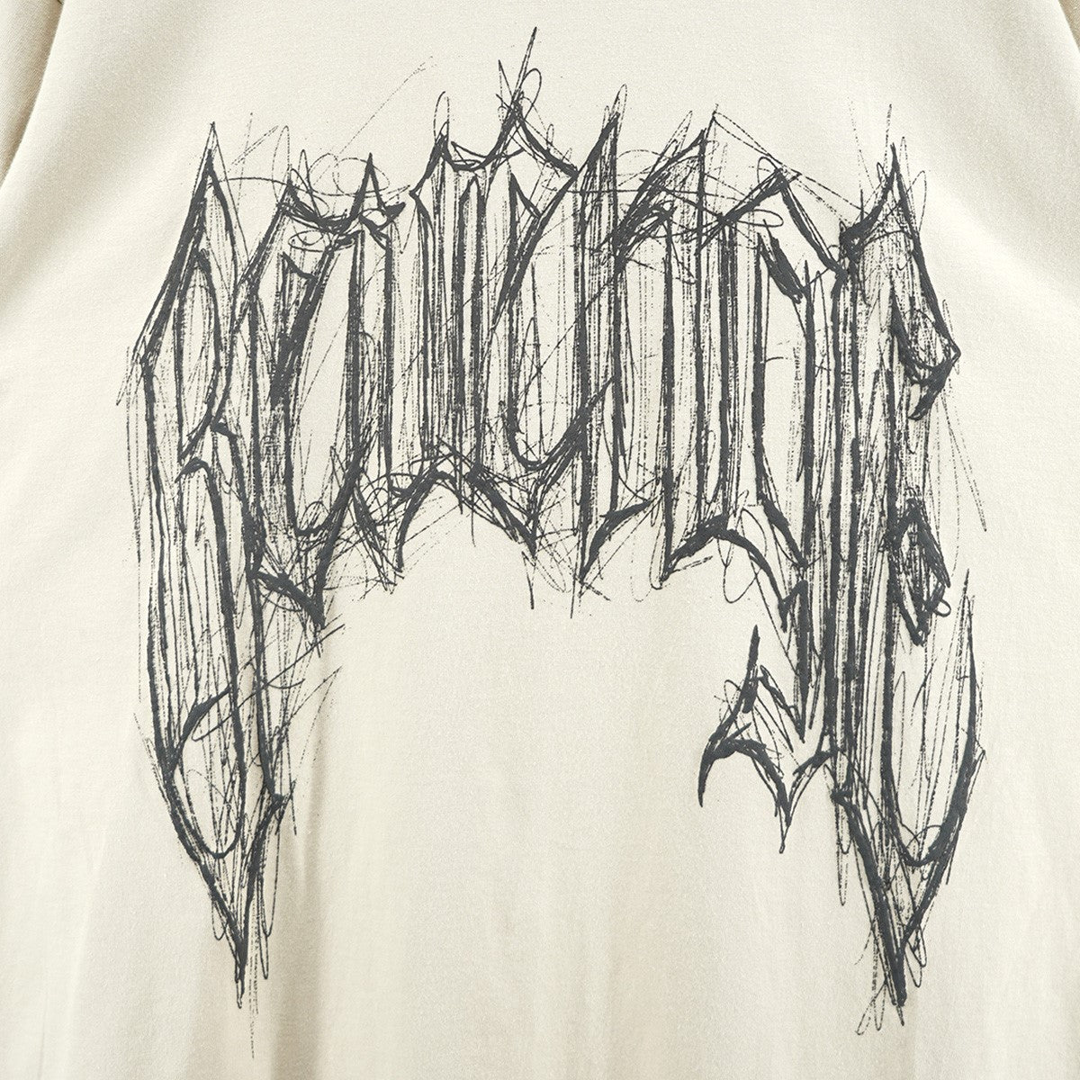 REVENGE 21AW Revenge x Trippie Redd Smoking T-Shirt トリッピーレッド スケッチ風 ロゴ グラフィック パフ 発砲 プリント 煙草 バック プリント 半袖 Tシャツ 古着・中古-3枚目のアイテム画像