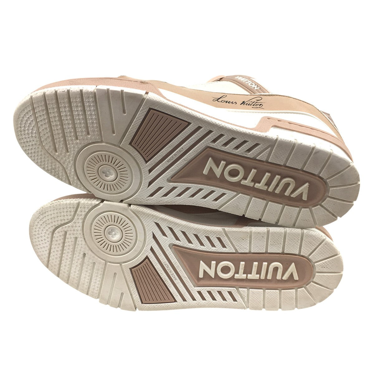 24SS LV Trainer Sneakerロゴ LV トレイナー トレーナー ライン レザー スニーカー シューズ 靴
