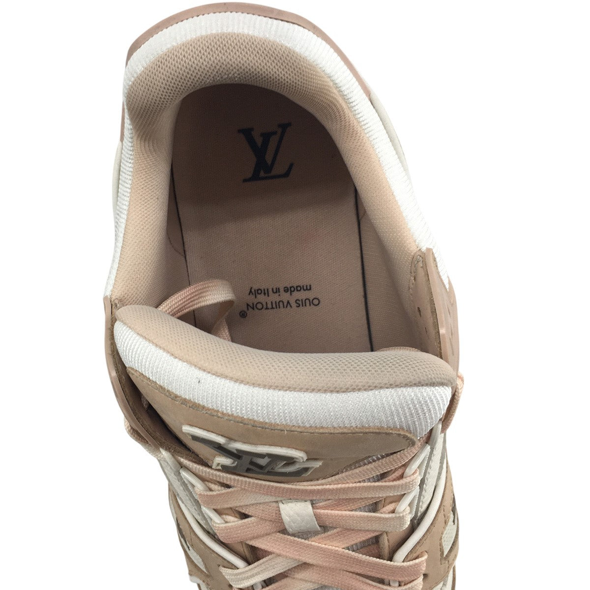 24SS LV Trainer Sneakerロゴ LV トレイナー トレーナー ライン レザー スニーカー シューズ 靴
