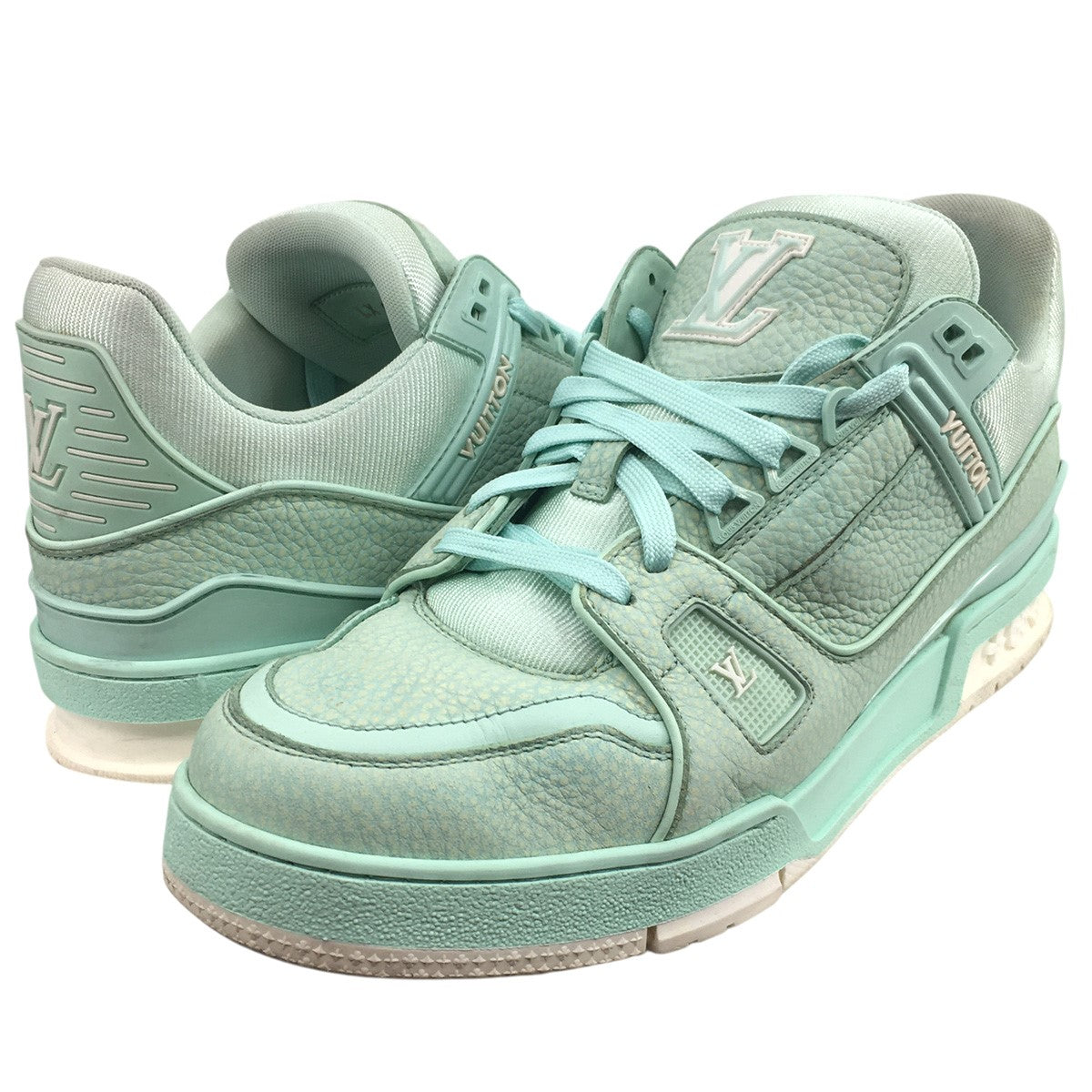 24SS  LV Trainer Sneakerロゴ LV トレイナー トレーナー ライン レザー スニーカー シューズ 靴