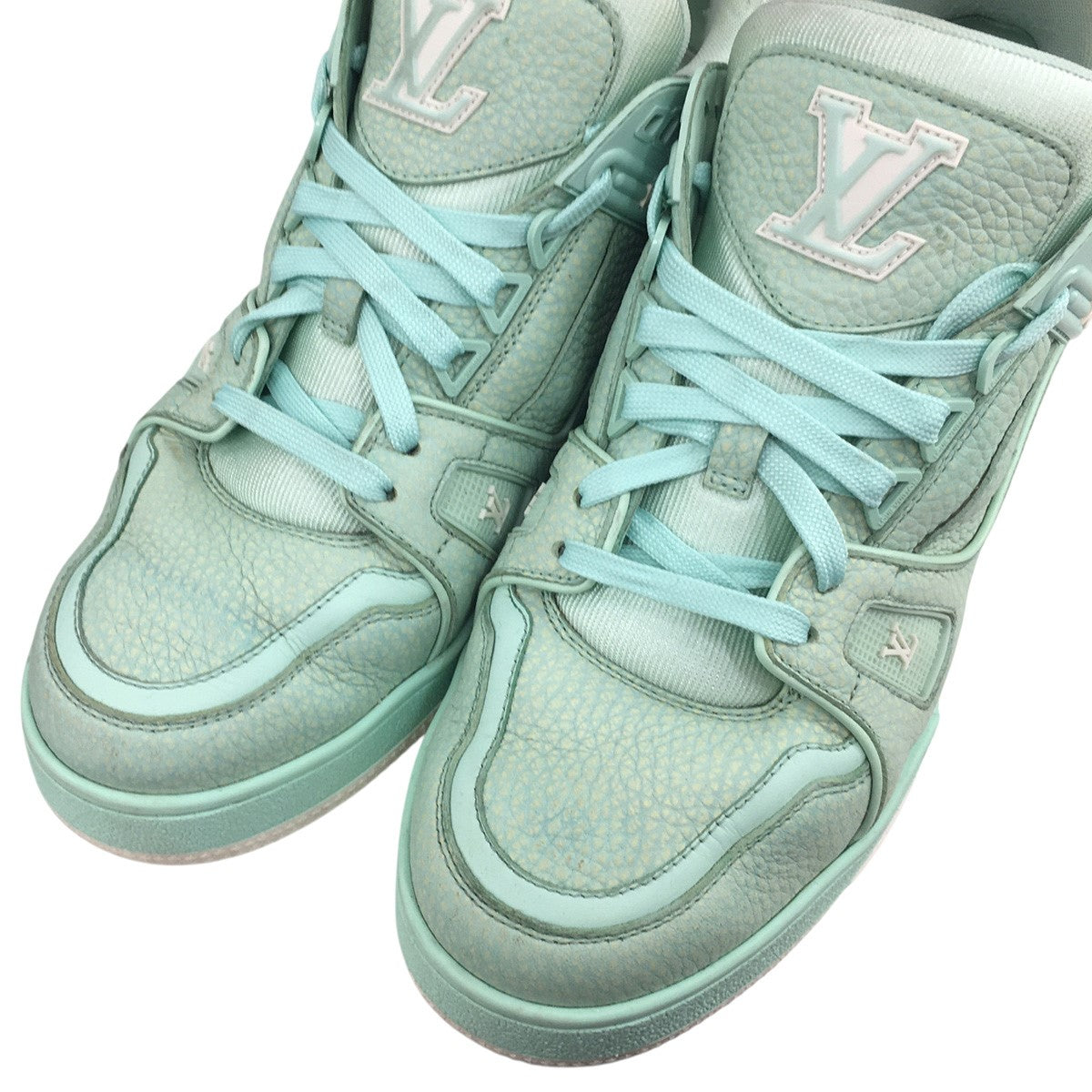 24SS  LV Trainer Sneakerロゴ LV トレイナー トレーナー ライン レザー スニーカー シューズ 靴