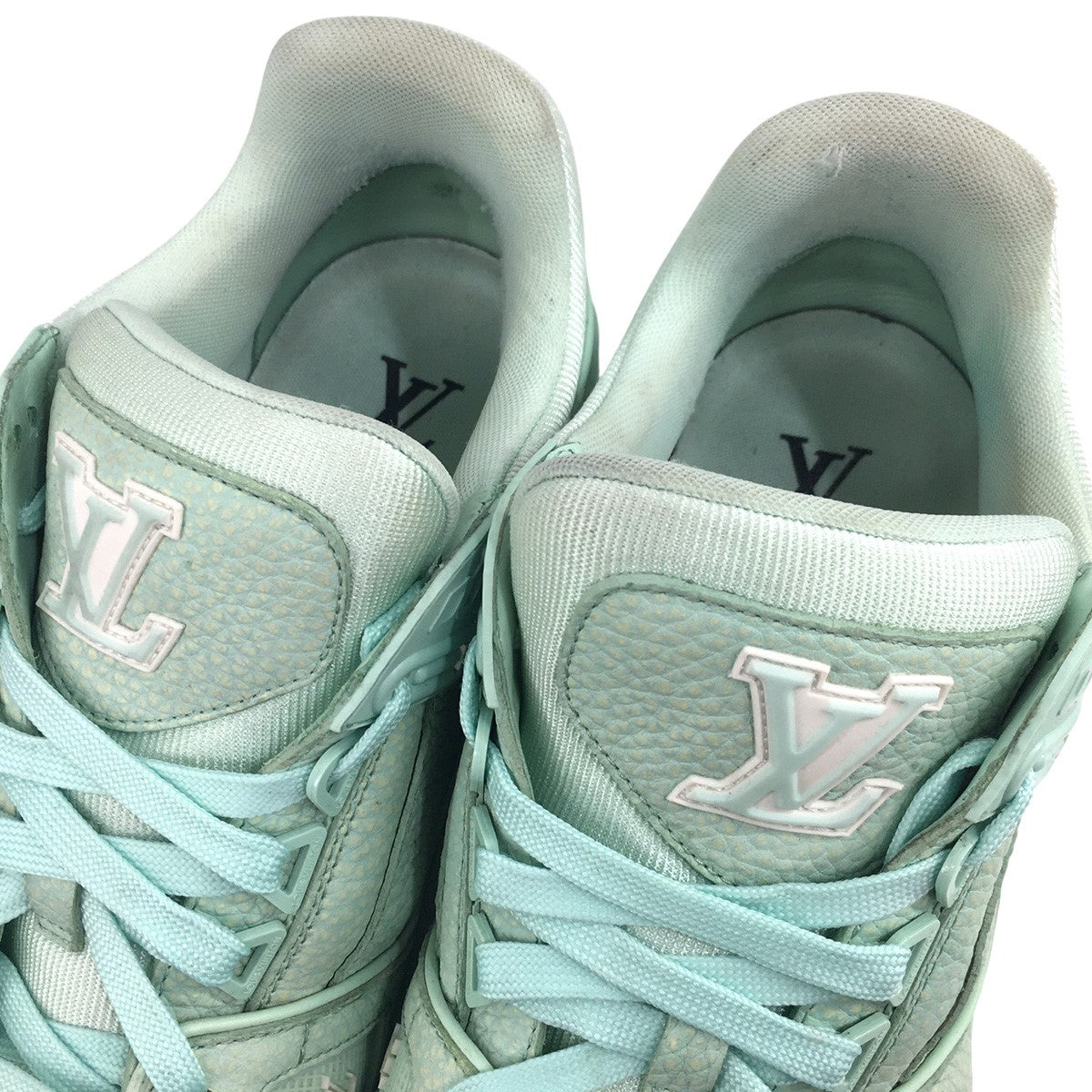 24SS  LV Trainer Sneakerロゴ LV トレイナー トレーナー ライン レザー スニーカー シューズ 靴