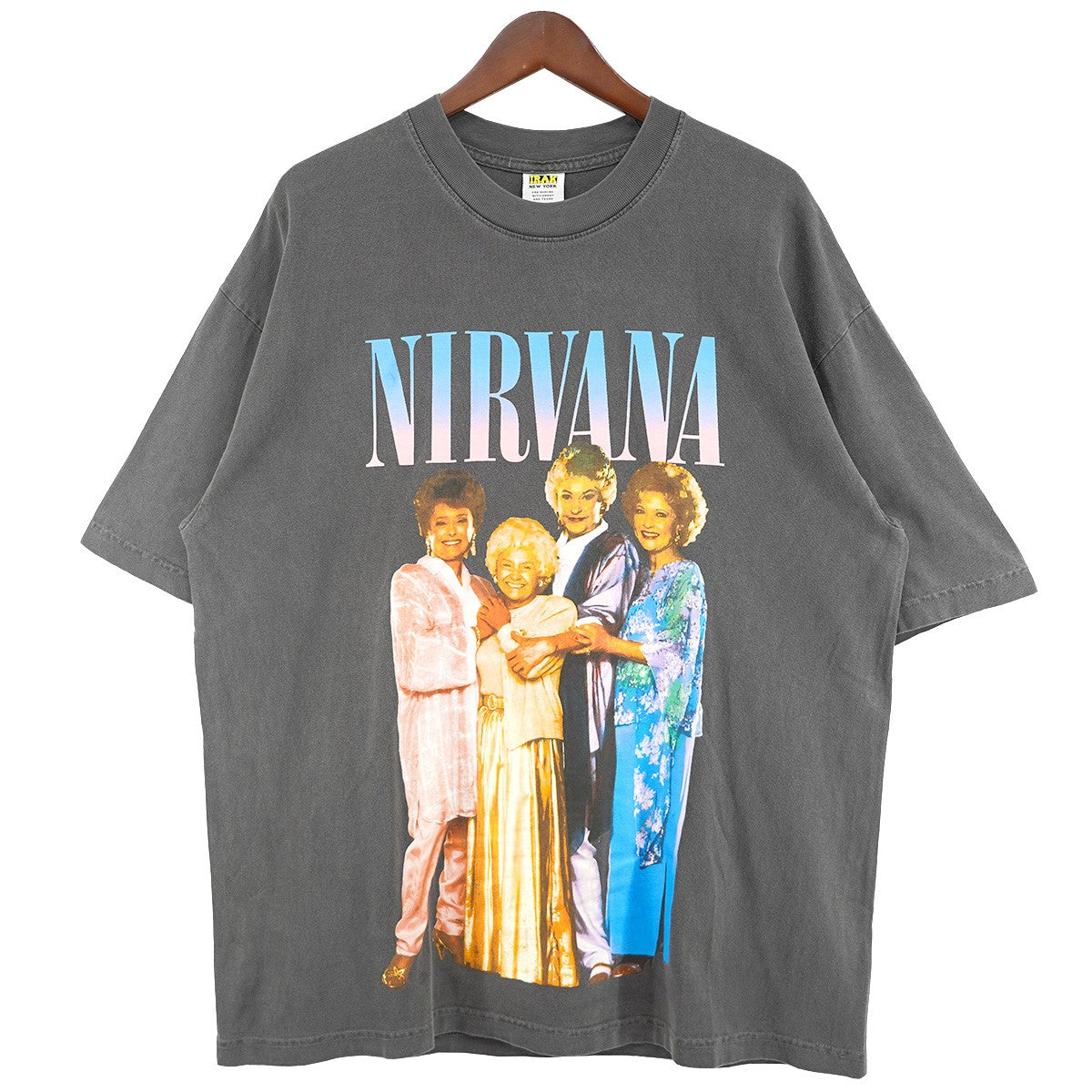 25SS Nirvana Girl T-Shirt ヴィンテージ Vintage フェード 加工ニルヴァーナ ゴールデン ガールズ ロゴ バックプリント ボックスシルエット 半袖 Tシャツ