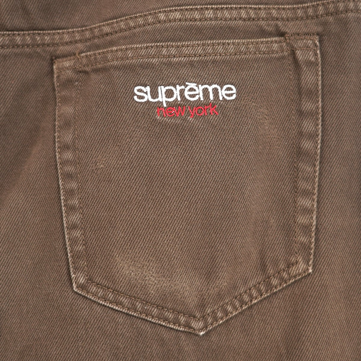 22AW Baggy Jean 13オンス ウォッシュ 加工5ポケット ワイド バギーフィット クラシック ロゴ 刺繍 ジーンズ デニム パンツ