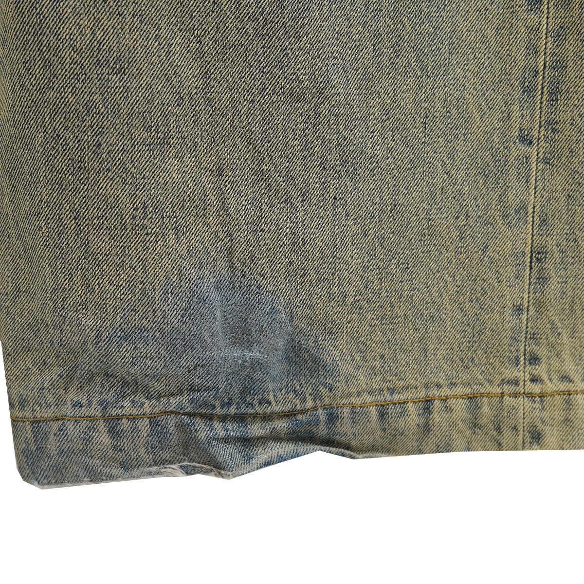 25SS Gem Jeans Surface Wave ヴィンテージ Vintage ウォッシュ 加工 7ポケットウェルトポケット 牛革パッチ ダーツ バレルレッグ ジーンズ ワイド デニム パンツ